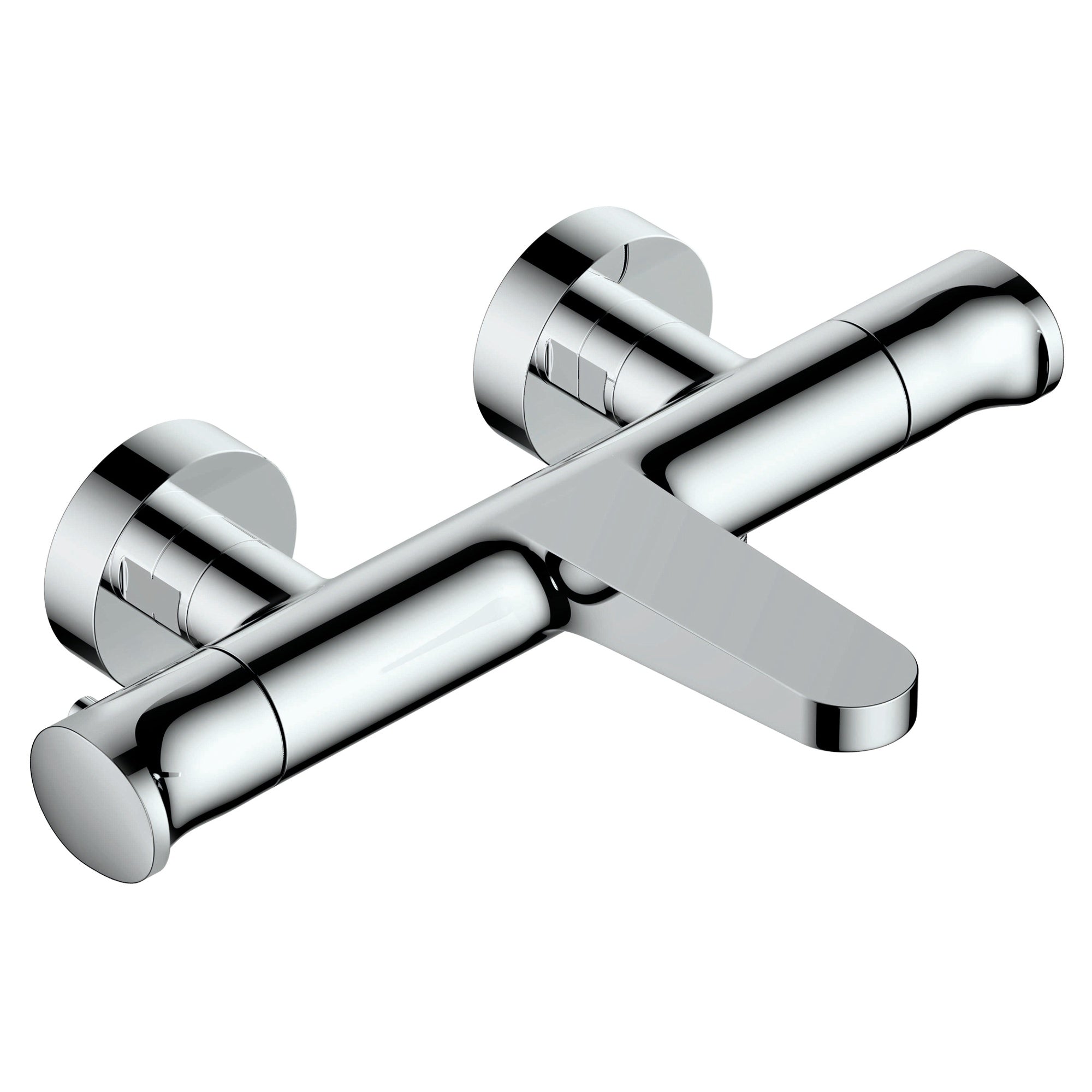 RAK Portofino Wall Mounted Thermostatic Bath Shower Mixer Tap - Polished Chrome
