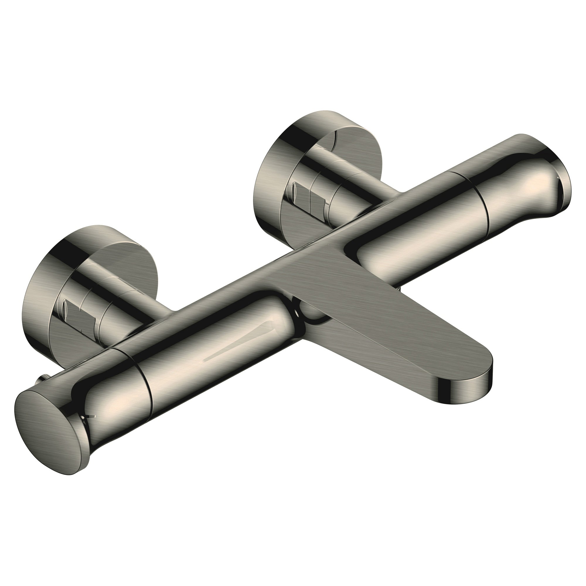 RAK Portofino Brushed Nickel Wall Mounted Thermostatic Bath Shower Mixer Tap