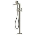 RAK Petit Brushed Nickel Freestanding Bath Shower Mixer Tap with Handset - Solid Brass