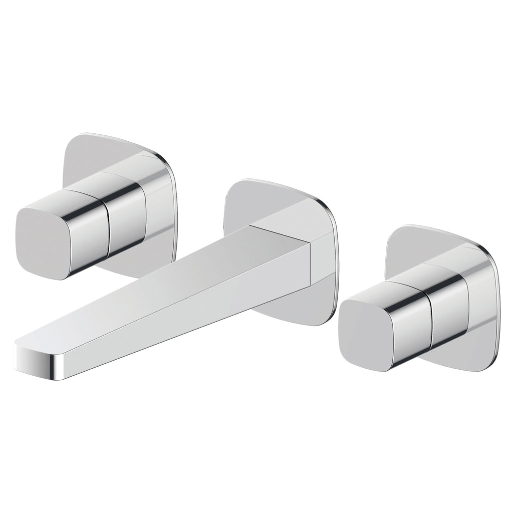 RAK Petit Polished Chrome 3-Hole Wall Mounted Basin Mixer Tap