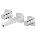 RAK Petit Polished Chrome 3-Hole Wall Mounted Basin Mixer Tap