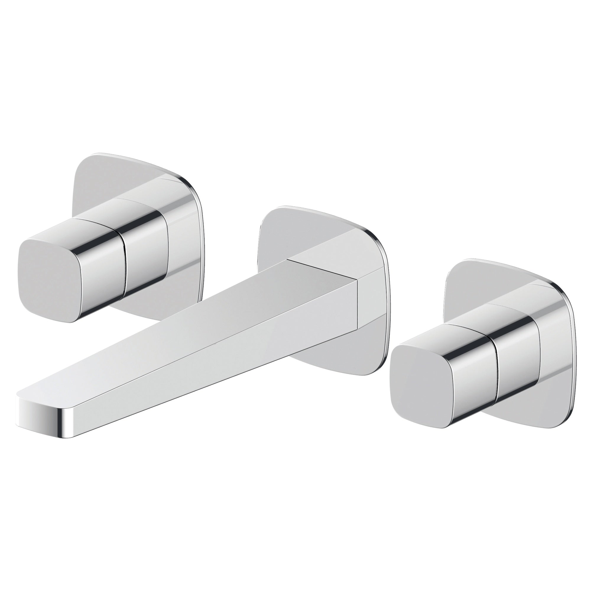 RAK Petit Polished Chrome 3-Hole Wall Mounted Basin Mixer Tap