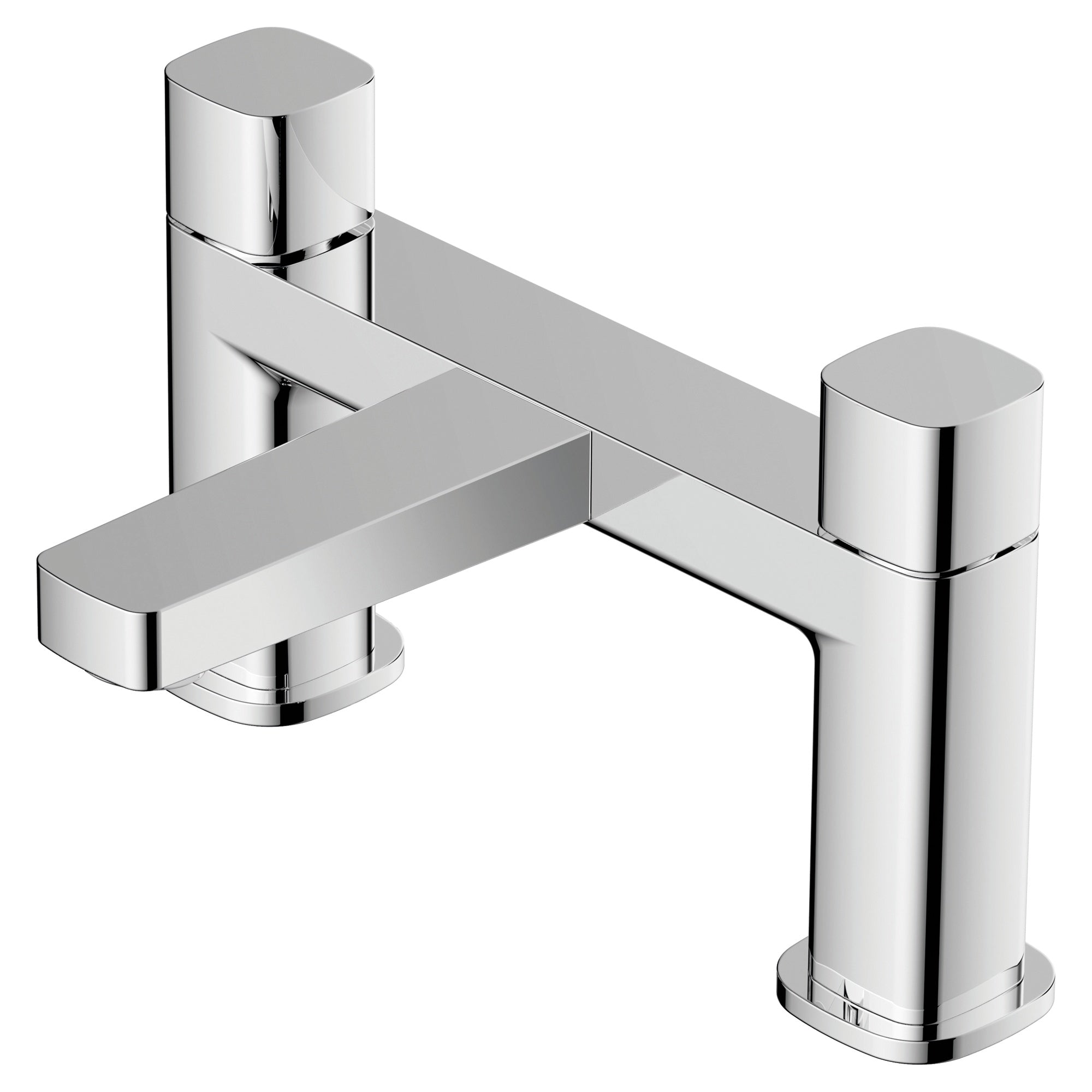 RAK Petit Polished Chrome Square Bath Filler Mixer Tap, Solid Brass & 15-Year Guarantee
