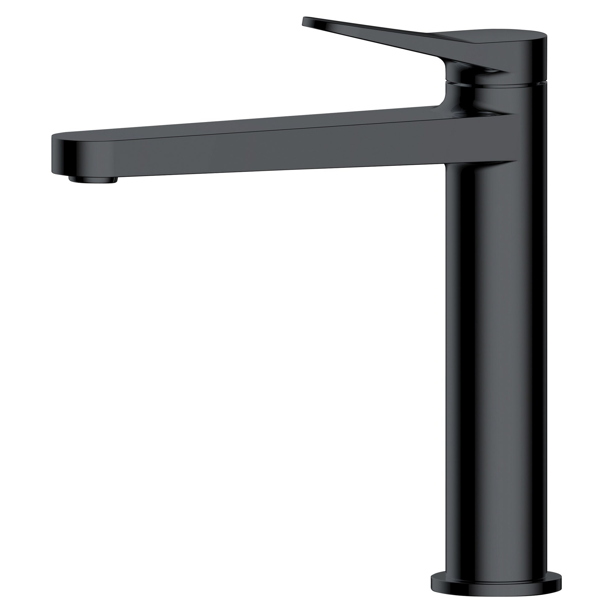 RAK Petit Matt Black Basin Mixer Tap, Mid-Height Modern Design, Solid Brass, 15-Year Guarantee
