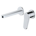 RAK Petit Round Polished Chrome Wall Mounted Basin Mixer Tap with Single Lever