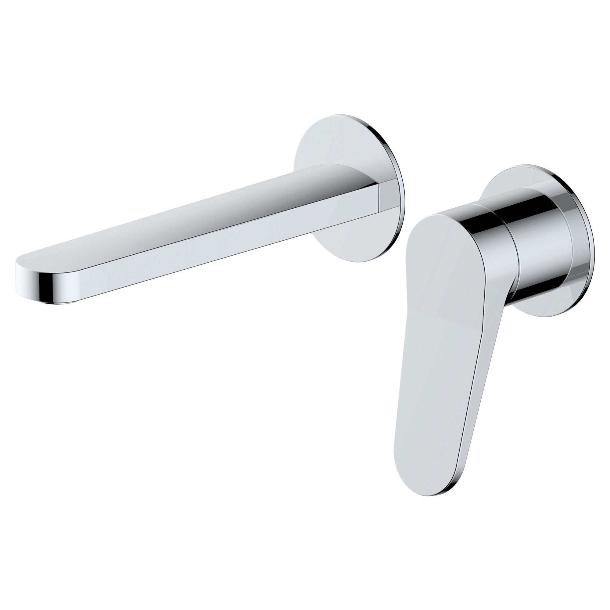 RAK Petit Round Polished Chrome Wall Mounted Basin Mixer Tap with Single Lever