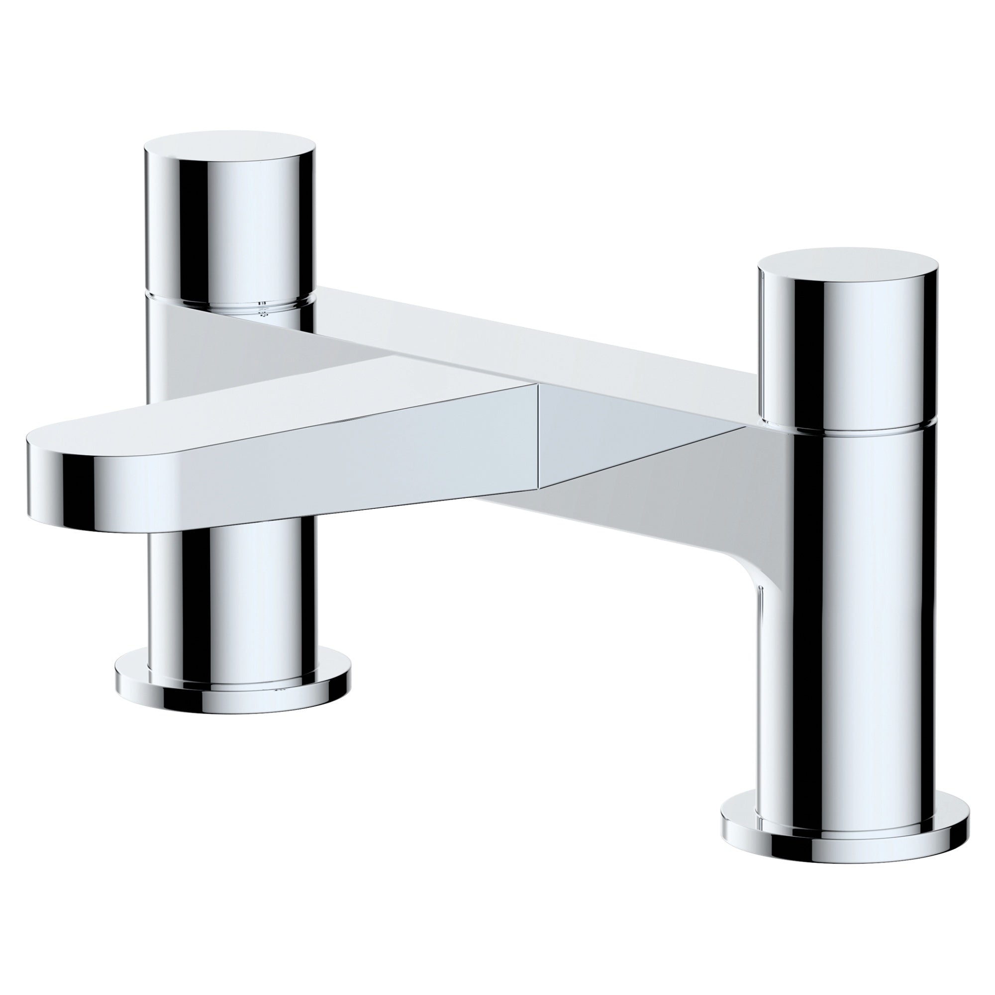 RAK Petit Polished Chrome Round Bath Filler Mixer Tap - Solid Brass, High Pressure