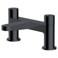 RAK Petit Matt Black Round Bath Filler Mixer Tap, Durable Solid Brass Construction, 2-Hole Modern Design