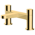 RAK Ceramics Petit Brushed Gold Round 2-Hole Bath Filler Mixer Tap - Solid Brass