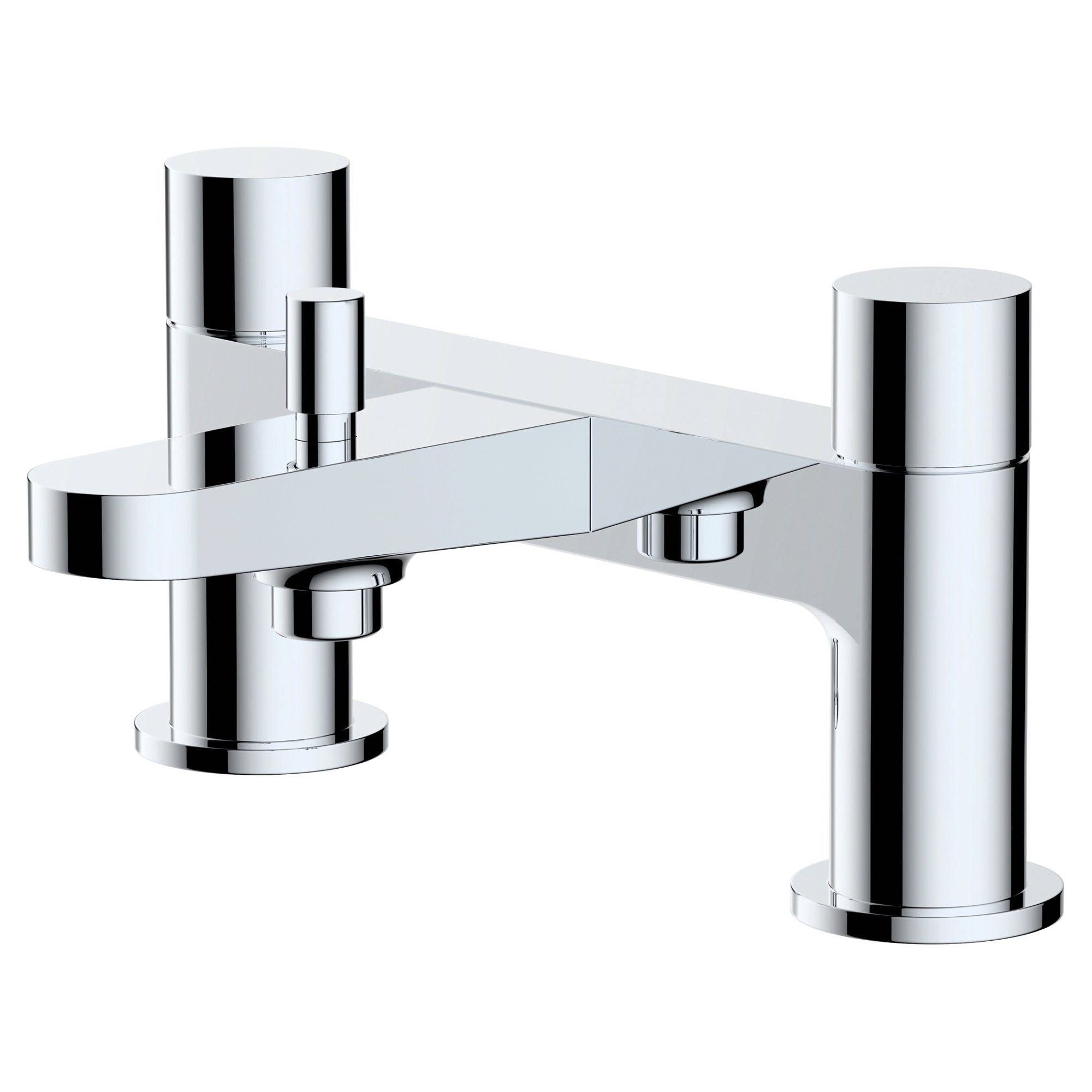 RAK Petit Polished Chrome Round Bath Mixer Tap, Solid Brass, 15-Year Guarantee