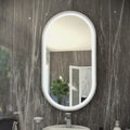 RAK Art Oval Chrome LED Illuminated Bathroom Mirror with Touch Sensor & Demister Pad, 1000 x 450mm