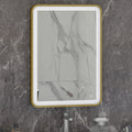 RAK Art Soft 600x800mm Rectangular Brushed Gold Illuminated Bathroom Mirror with Touch Sensor & Demister