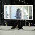 RAK Art Square 600x1200mm Rectangular Illuminated Mirror with Touch Sensor & Demister - Brushed Gold