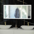 RAK Art Square 1200x600mm Rectangular Illuminated Mirror with Touch Sensor & Brushed Nickel Frame, IP44