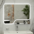 RAK Ornate 1000x600mm LED Illuminated Bathroom Mirror with Touch Sensor & Demister Pad, Brushed Nickel, IP44