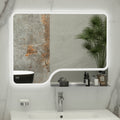 RAK Ornate 1200x600mm Wall-Mounted Illuminated Bathroom Mirror with Touch Sensor & Demister Pad, Chrome, IP44