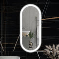 RAK Picture Oval LED Illuminated Bathroom Mirror with Touch Sensor - 1000x450mm, Chrome Oval, IP44