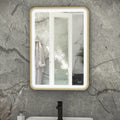 RAK Picture Soft LED Illuminated Bathroom Mirror 500x700mm - Brushed Gold, Touch Sensor, IP44 Rated