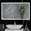 RAK Picture Square 600x1200mm LED Illuminated Bathroom Mirror with Touch Sensor & Demister, Chrome Frame, IP44