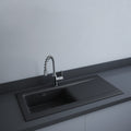 RAK Ceramics Dream 1010mm Single Bowl Fire Clay Inset Kichen Sink Matt Black 0TH