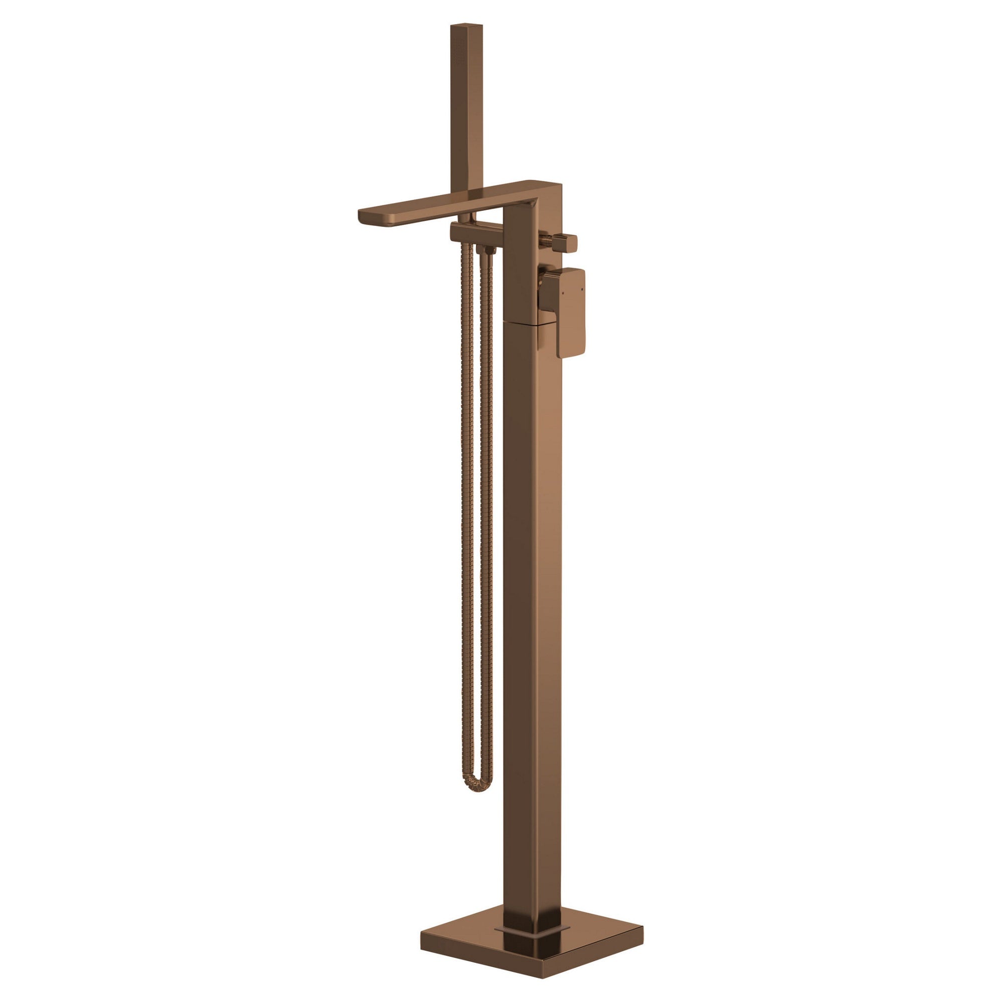 Elowen Contemporary Brushed Bronze Freestanding Bath Shower Mixer Lever
