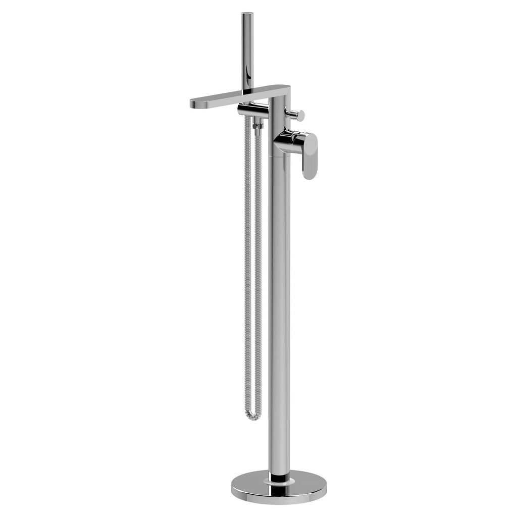 Aurelio Freestanding Bath Shower Mixer With Kit Chrome Contemporary 1 Hole 110mm