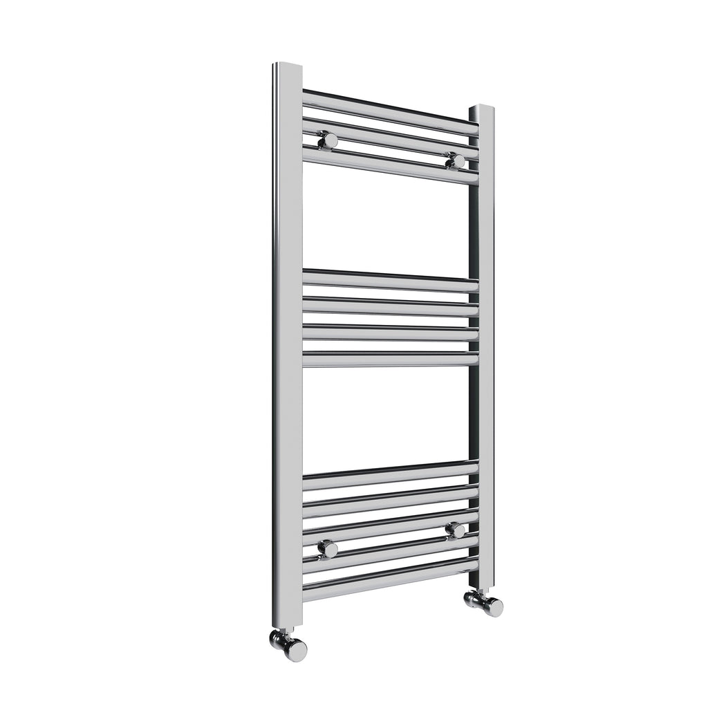 Chrome Heated Towel Rail Radiator with Thermostatic Valves, 400x800mm - Perfect for UK Bathrooms