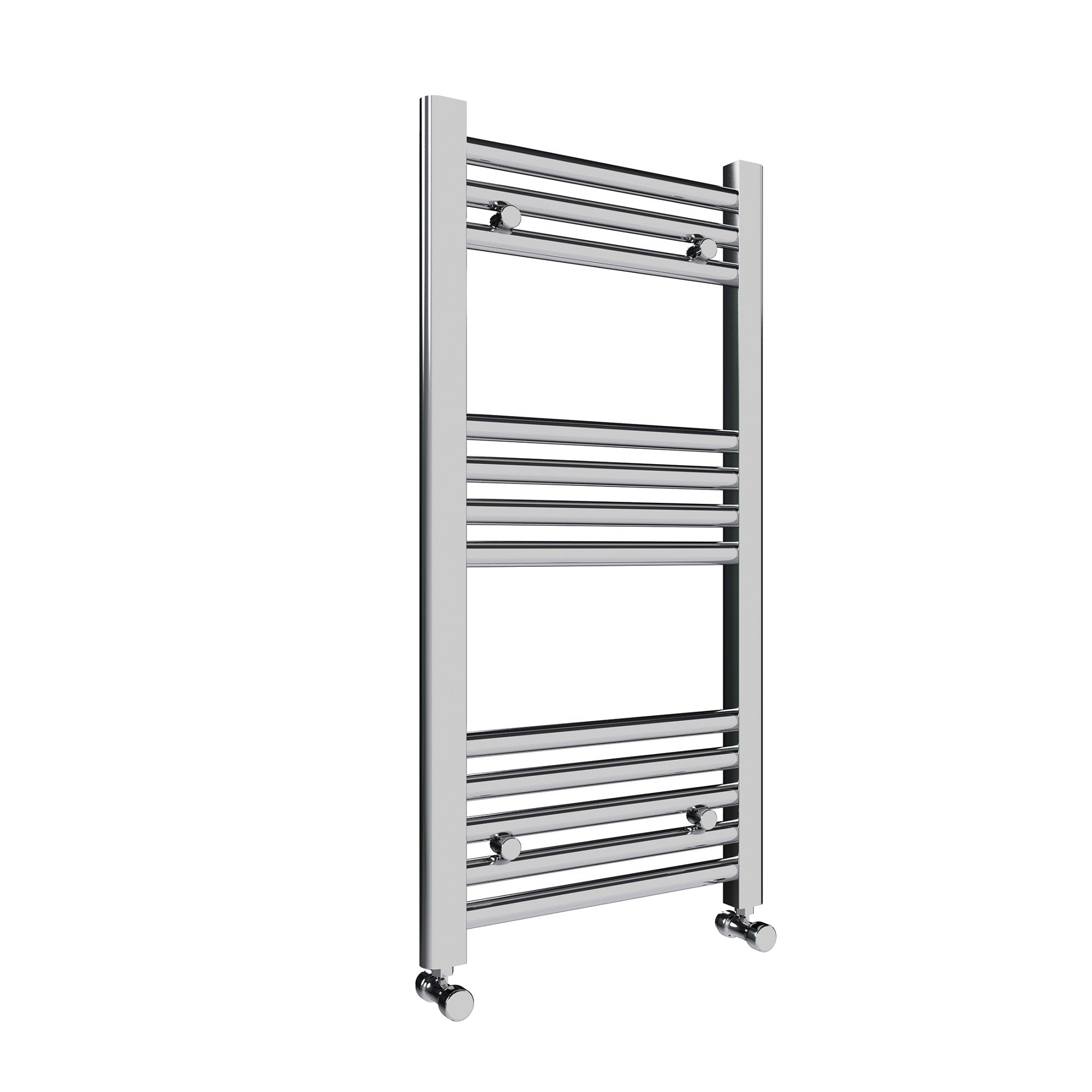 Chrome Heated Towel Rail Radiator with Thermostatic Valves, 400x800mm - Perfect for UK Bathrooms