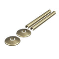 Brushed Brass 15mm Radiator Pipe Covers & Collars Easy Clip-On Metal Set