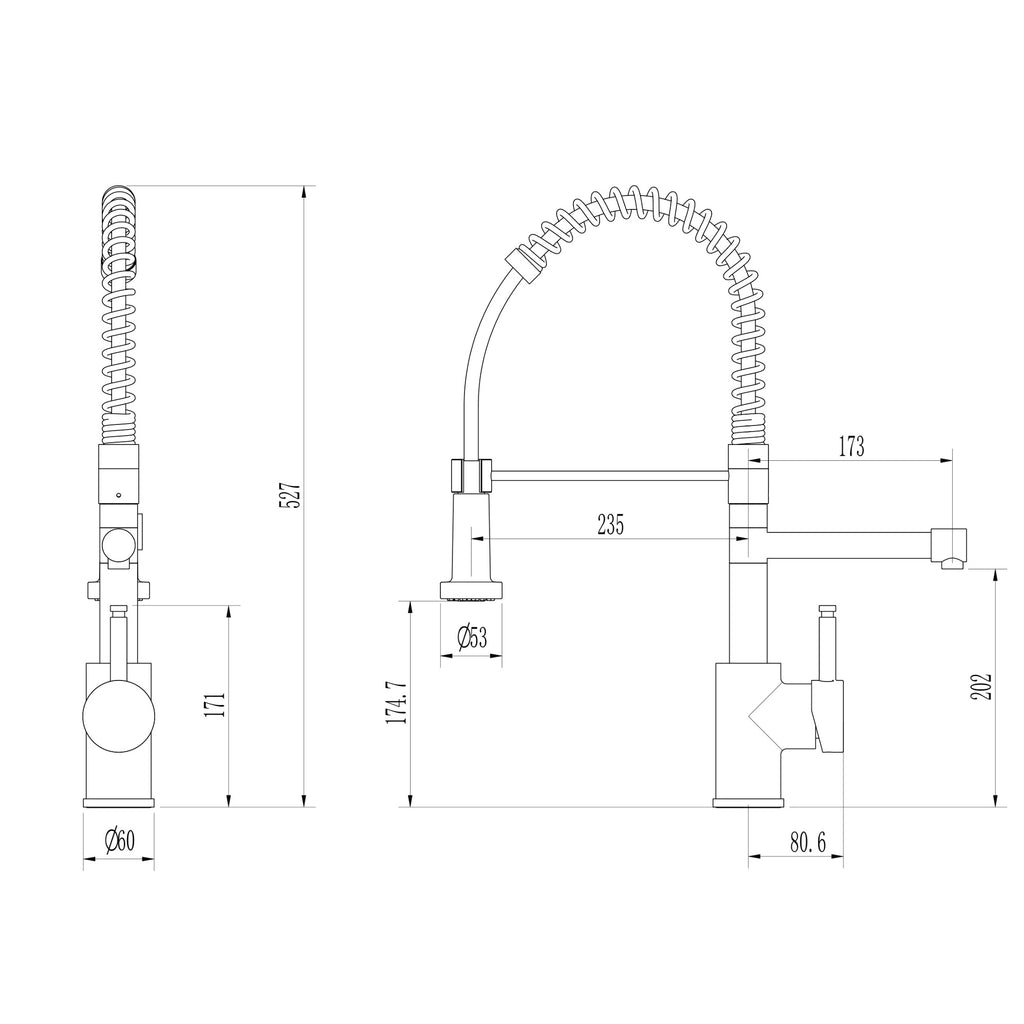 FNX Bathrooms Gold 3-in-1 Instant Boiling Water Tap with Pull-Out Spray, Filter & Boiler Tank