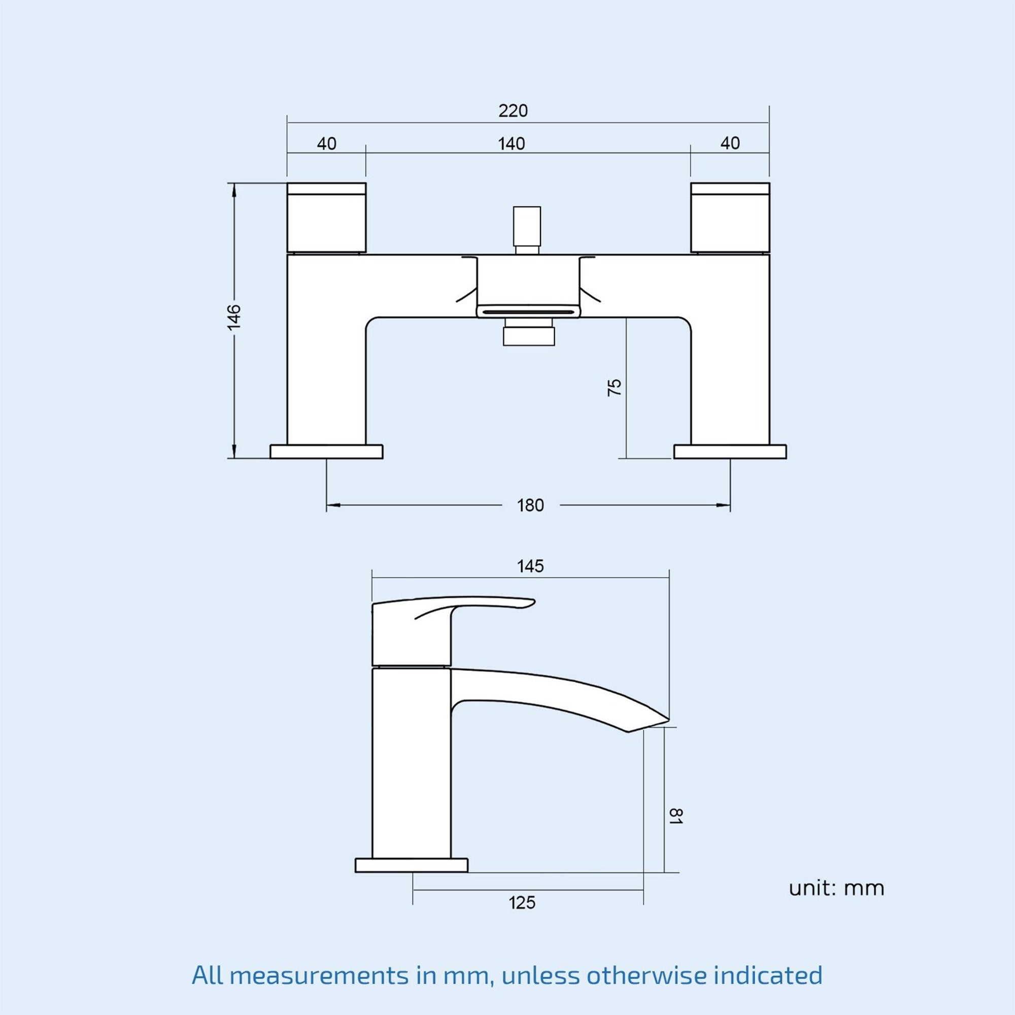 Modern Matt Black Waterfall Bathroom Bath Shower Mixer Tap with Handset and Wall Bracket - Bath Mounted