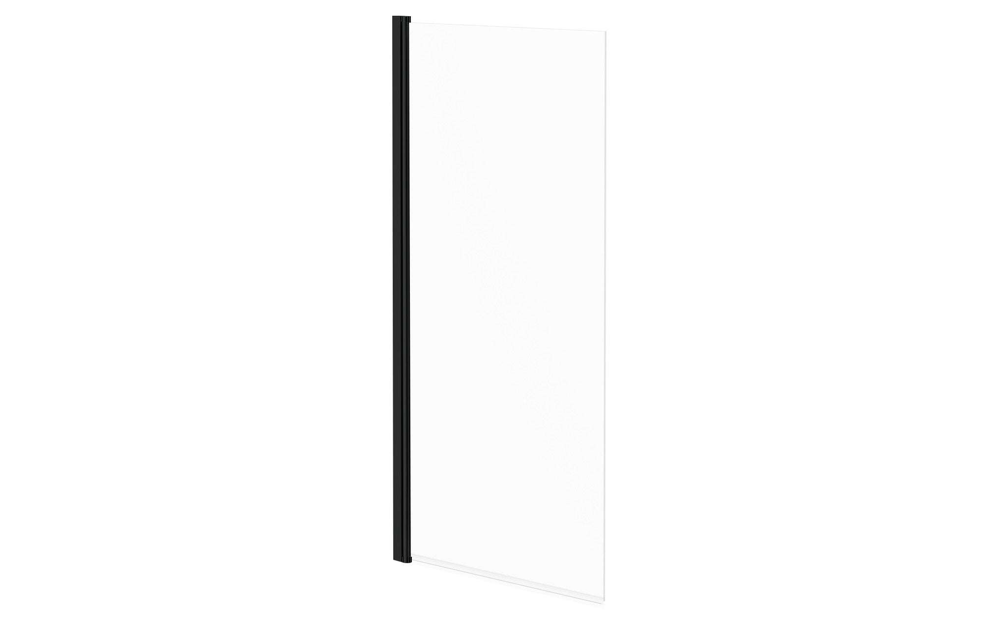 Modern Straight Bath Screen 1400x800mm - Black Aluminium Frame & 6mm Toughened Easy-Clean Glass