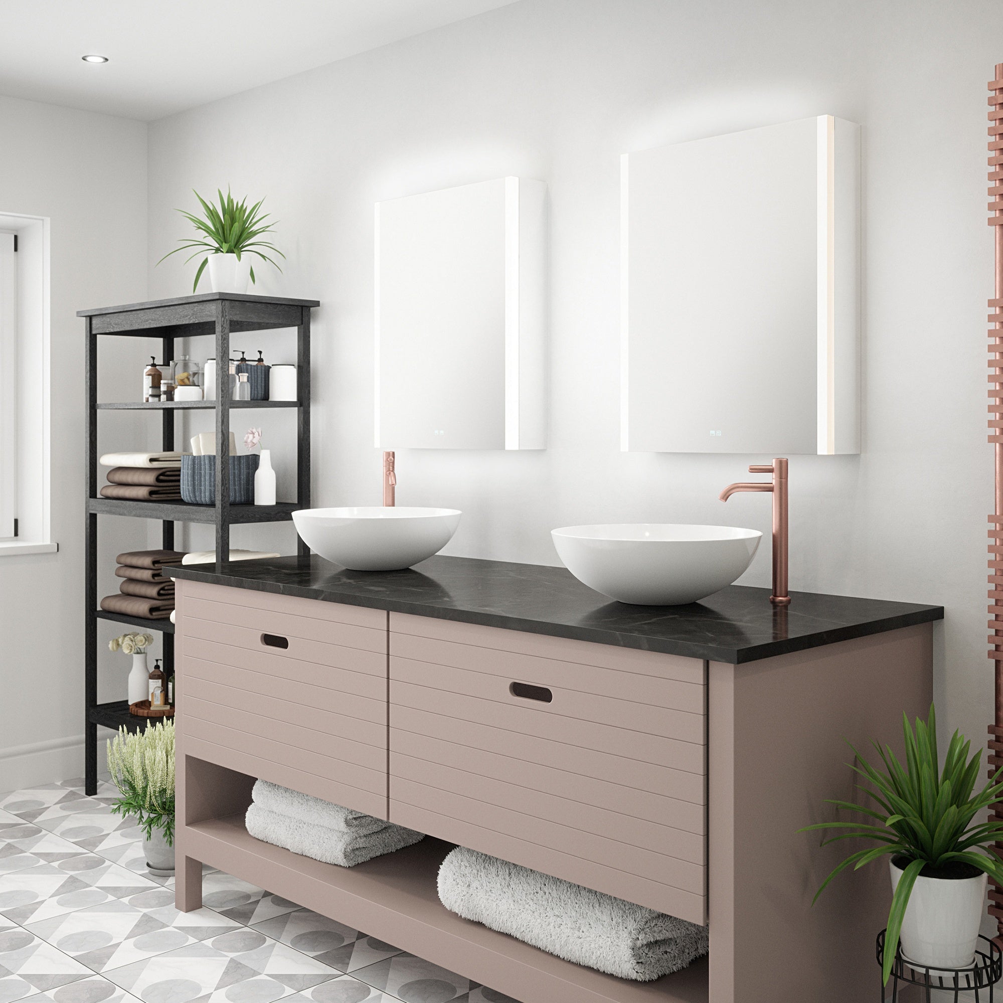 Balmoral Single Door Tunable LED Illuminated Bathroom Mirror Cabinet with Bluetooth Speaker & Shaver Socket, 700x550mm