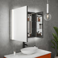 Balmoral Double Door Illuminated LED Bathroom Mirror Cabinet with Bluetooth Speaker, Shaver Socket & USB Port - 800x700x130mm