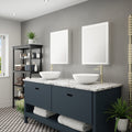 Athena Illuminated LED Bathroom Mirror Cabinet with Tunable White Light, Demister & Shaver Socket - 50x70cm