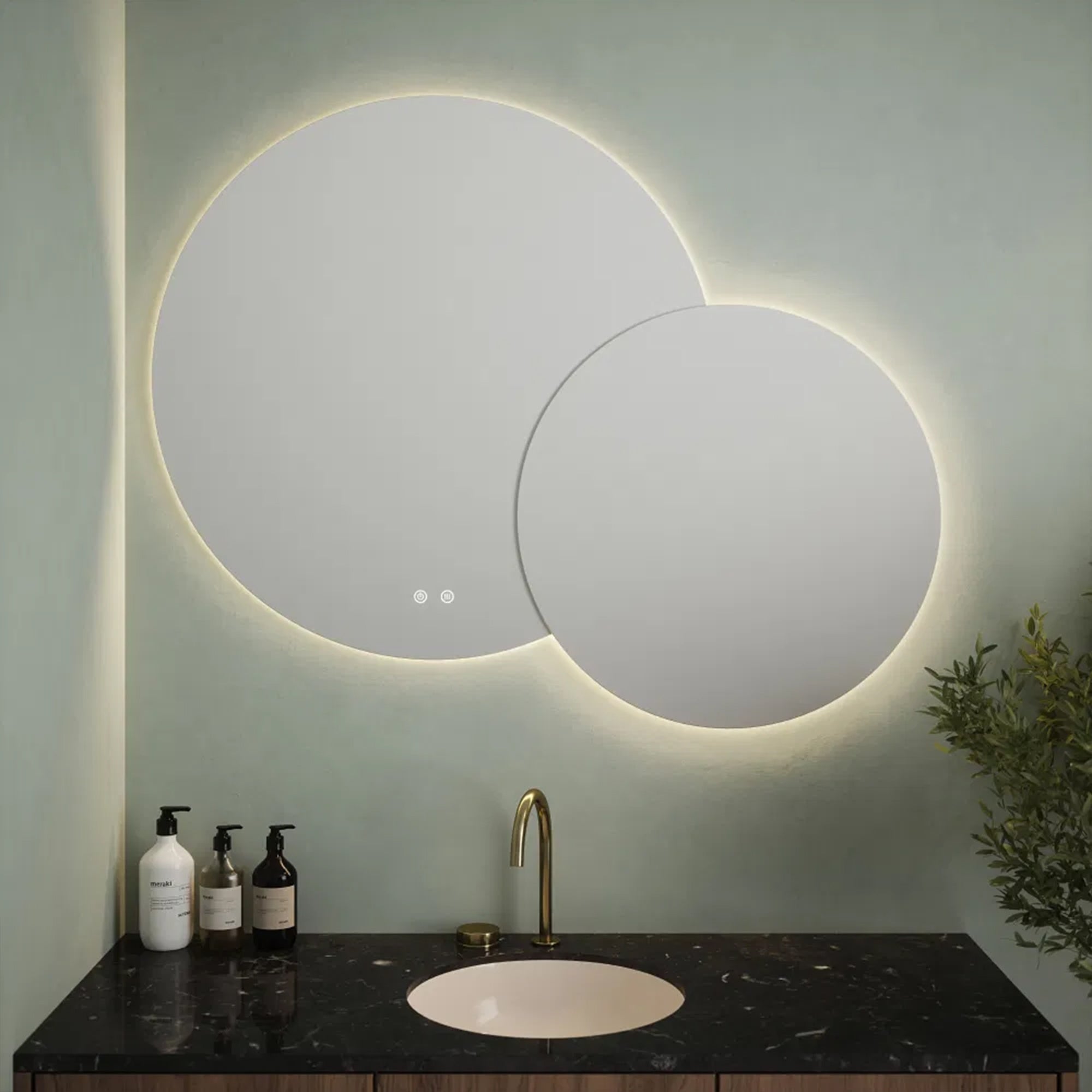 Etienne Frameless LED Bathroom Mirror - Tunable White, Dimmable, Demister & Touch Controls - 1120x900mm, IP44 Rated