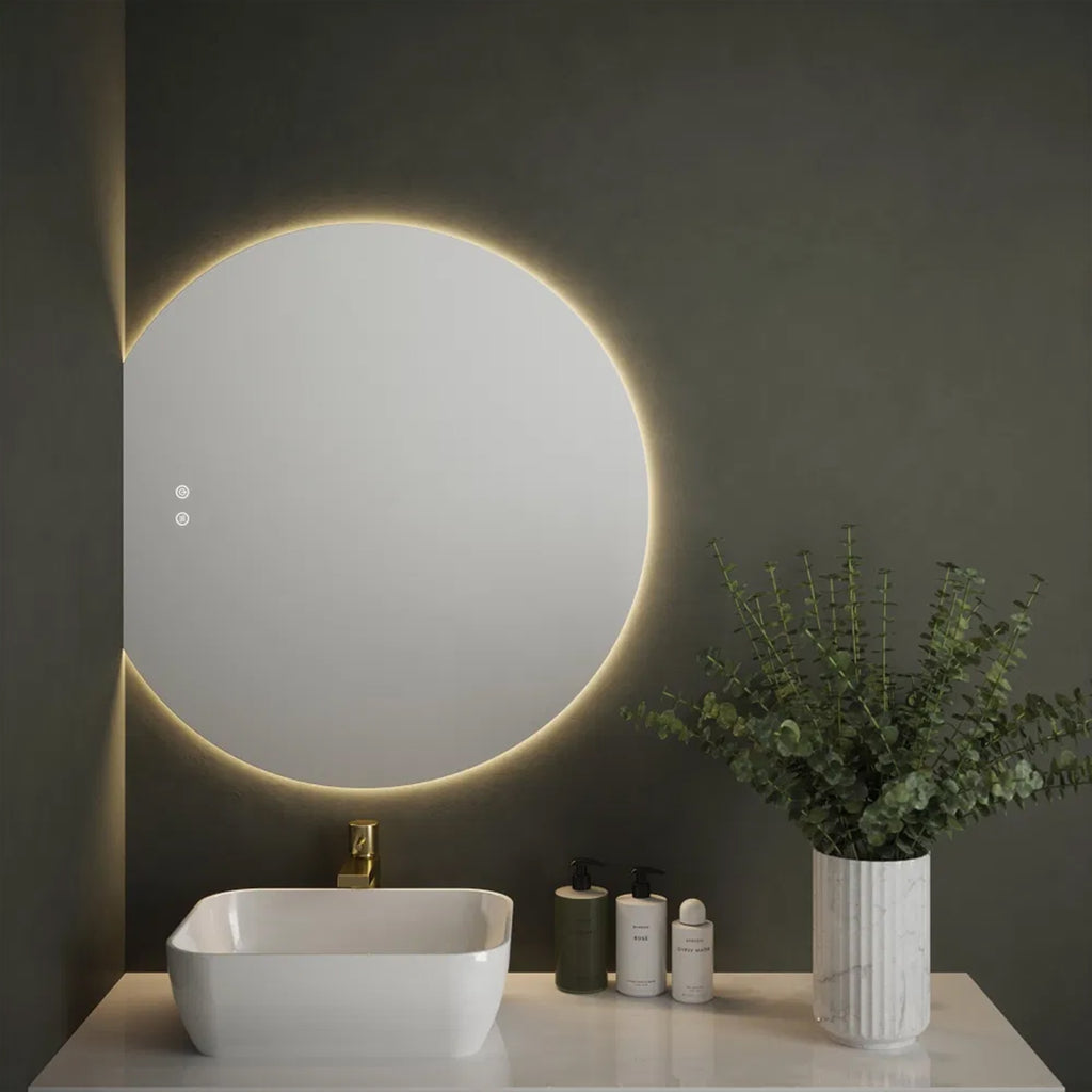 Marseille 800x746mm Tunable LED Frameless Bathroom Mirror with Demister & Dimmable Touch Control