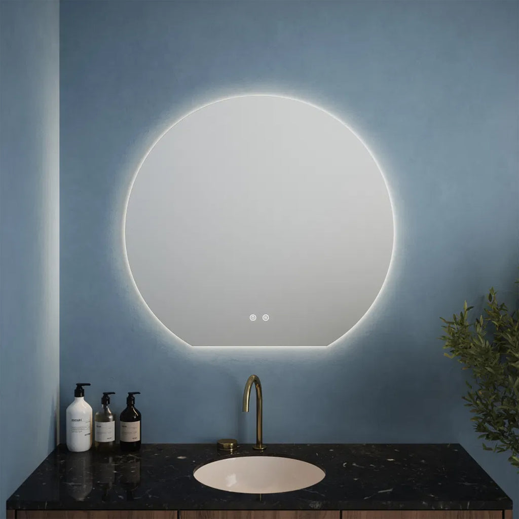 Marseille 800x746mm Tunable LED Frameless Bathroom Mirror with Demister & Dimmable Touch Control