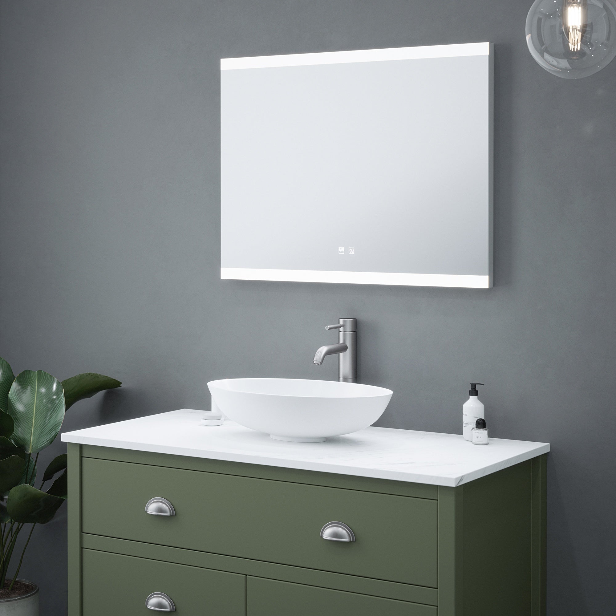 Hamilton Smart LED Bathroom Mirror with Bluetooth Speakers, Tunable Light & Anti-Fog Demister - 800x600mm