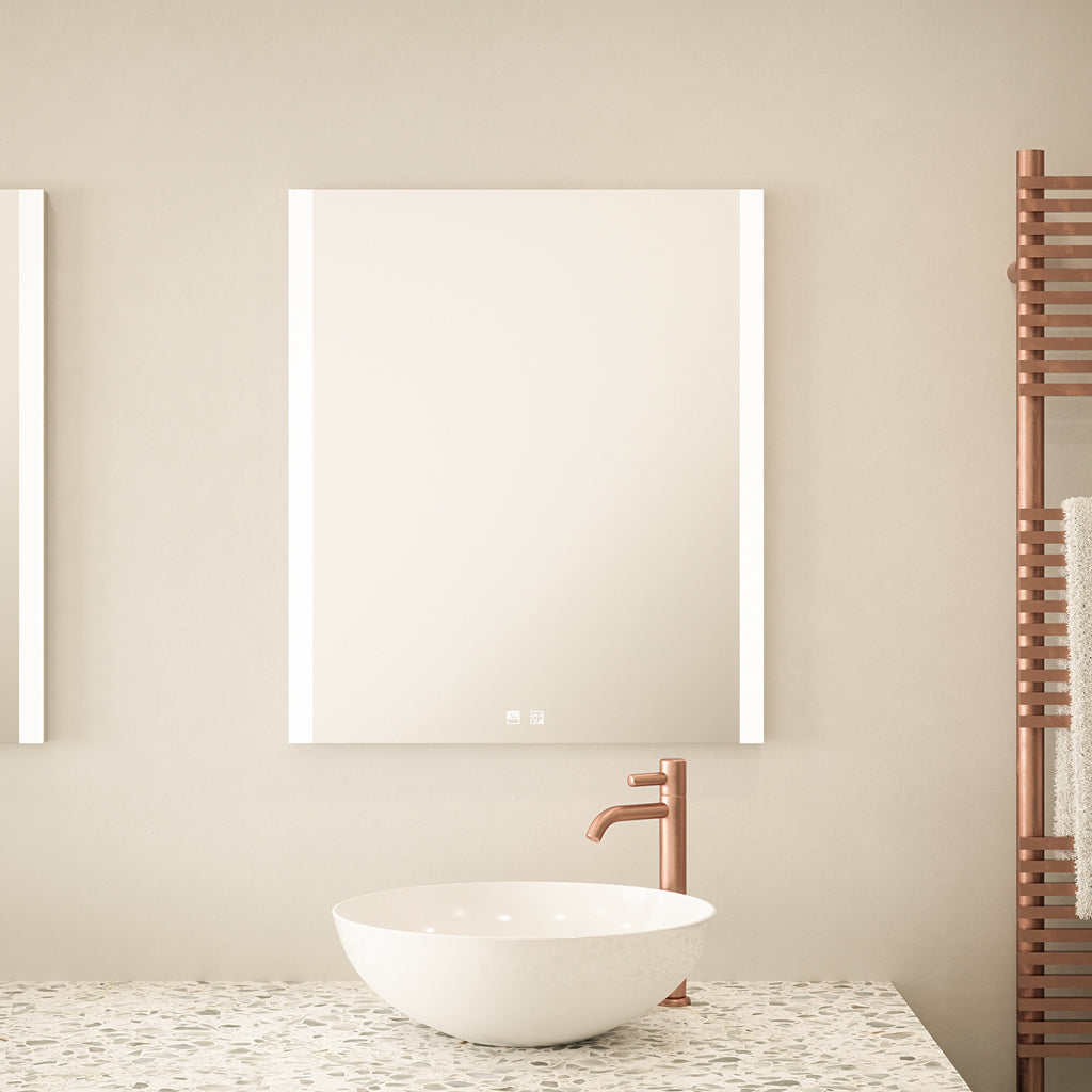 Windsor 800x600mm LED Bathroom Mirror with Bluetooth, Demister & Tunable White - Portrait