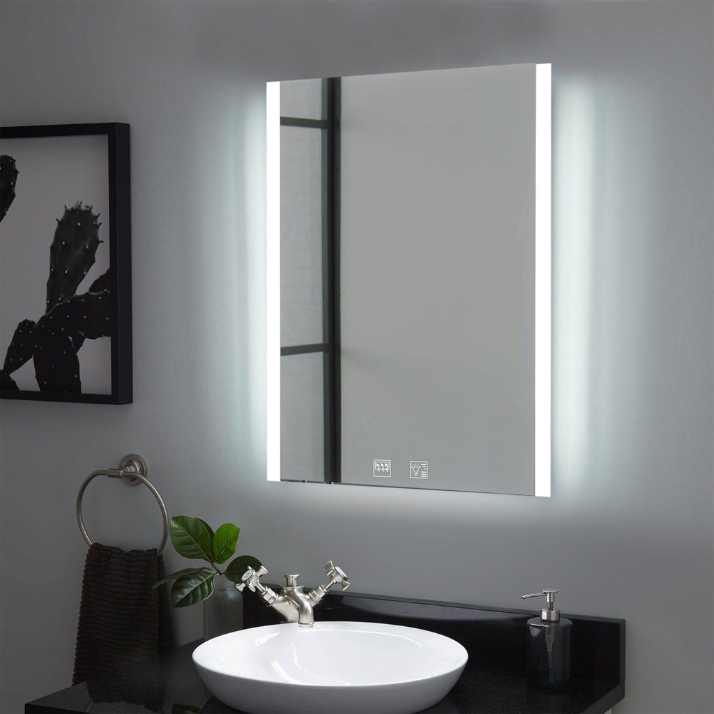 Windsor 800x600mm LED Bathroom Mirror with Bluetooth, Demister & Tunable White - Portrait