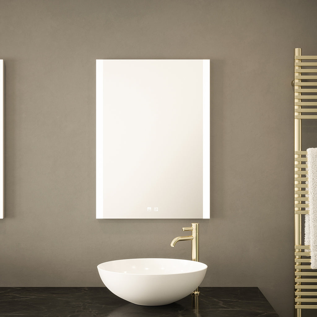 Windsor 500x700mm LED Bathroom Mirror with Bluetooth Speakers, Tunable White, Dimmable & Demister - IP44 Rated