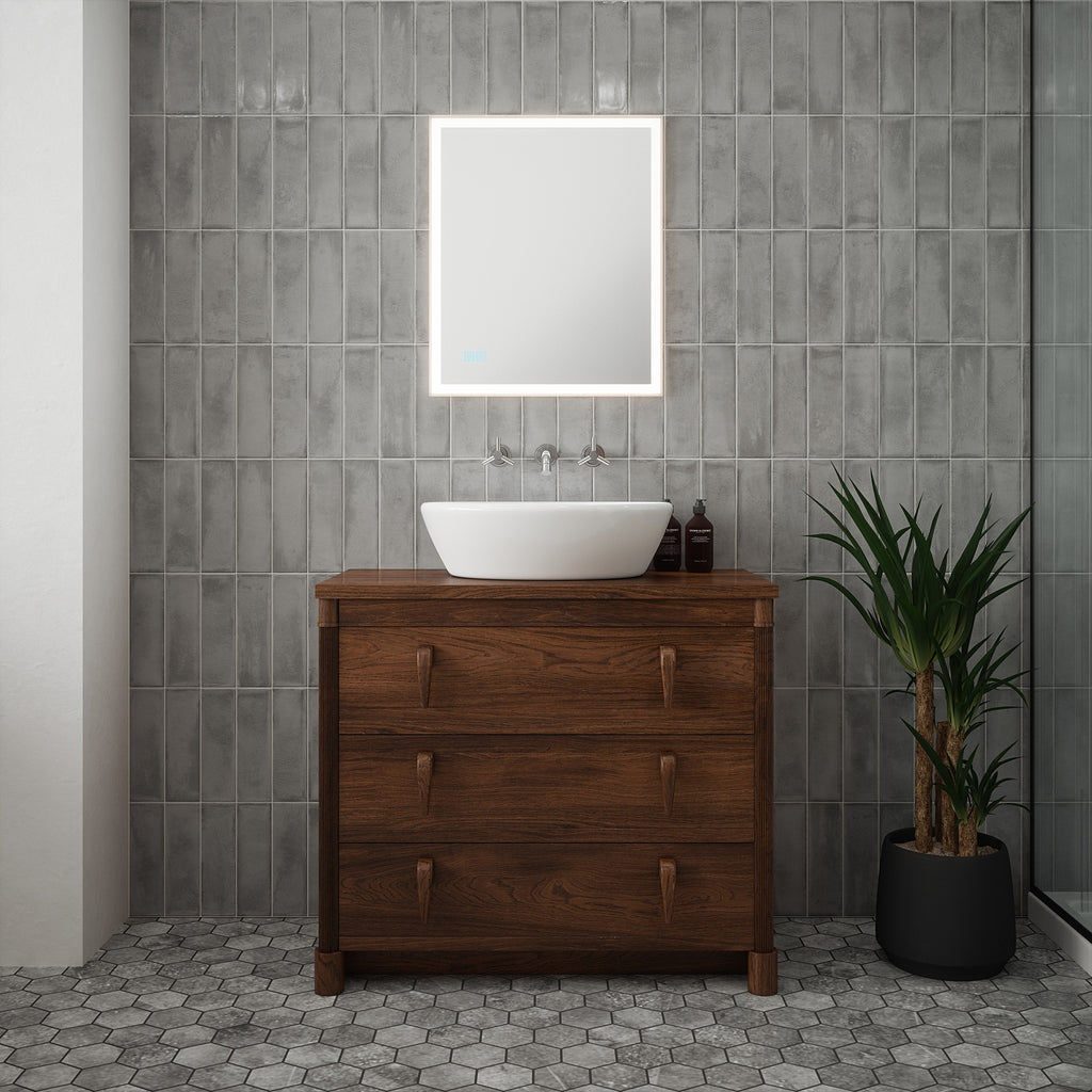 Saturn Tunable LED Bathroom Mirror - Dimmable, Demister & Versatile 500x600mm
