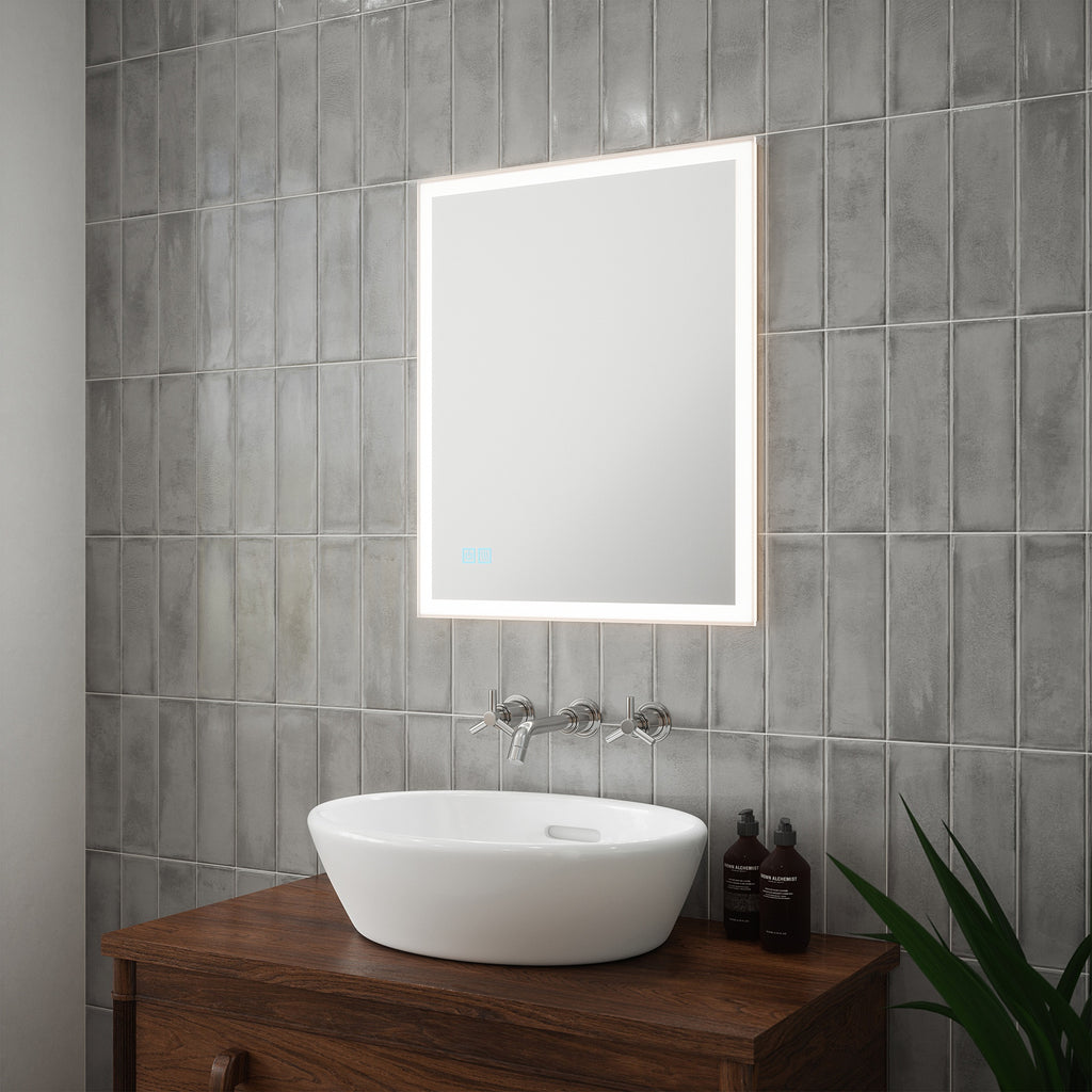 Saturn Tunable LED Bathroom Mirror - Dimmable, Demister & Versatile 500x600mm