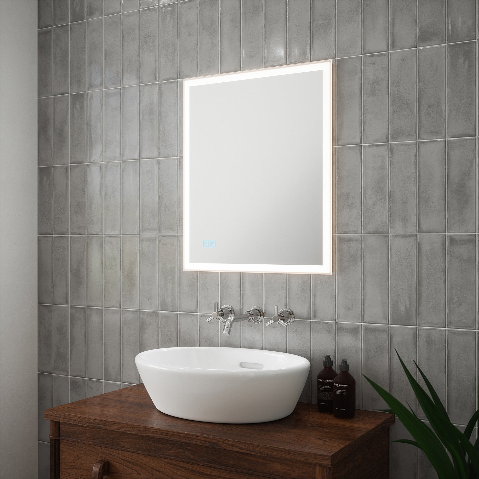 Saturn Tunable LED Bathroom Mirror - Dimmable, Demister & Versatile 500x600mm