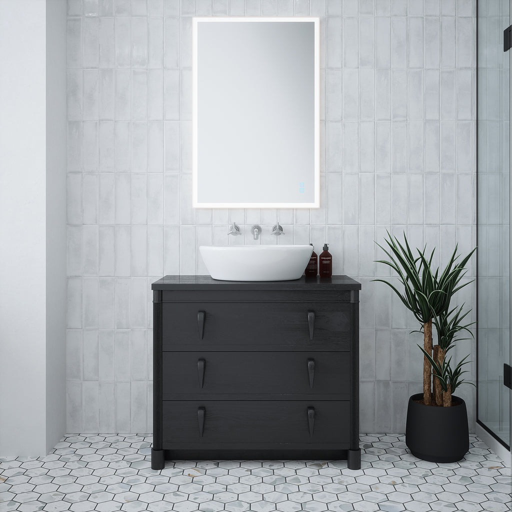 Saturn 1 Dimmable LED Bathroom Mirror - 900x600mm, Tunable White & Demister, IP44 Rated
