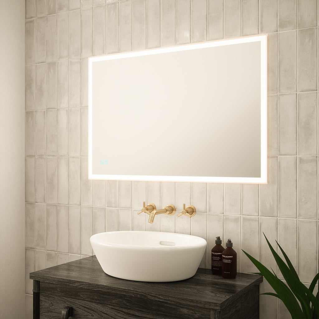 Saturn 1 Dimmable LED Bathroom Mirror - 900x600mm, Tunable White & Demister, IP44 Rated