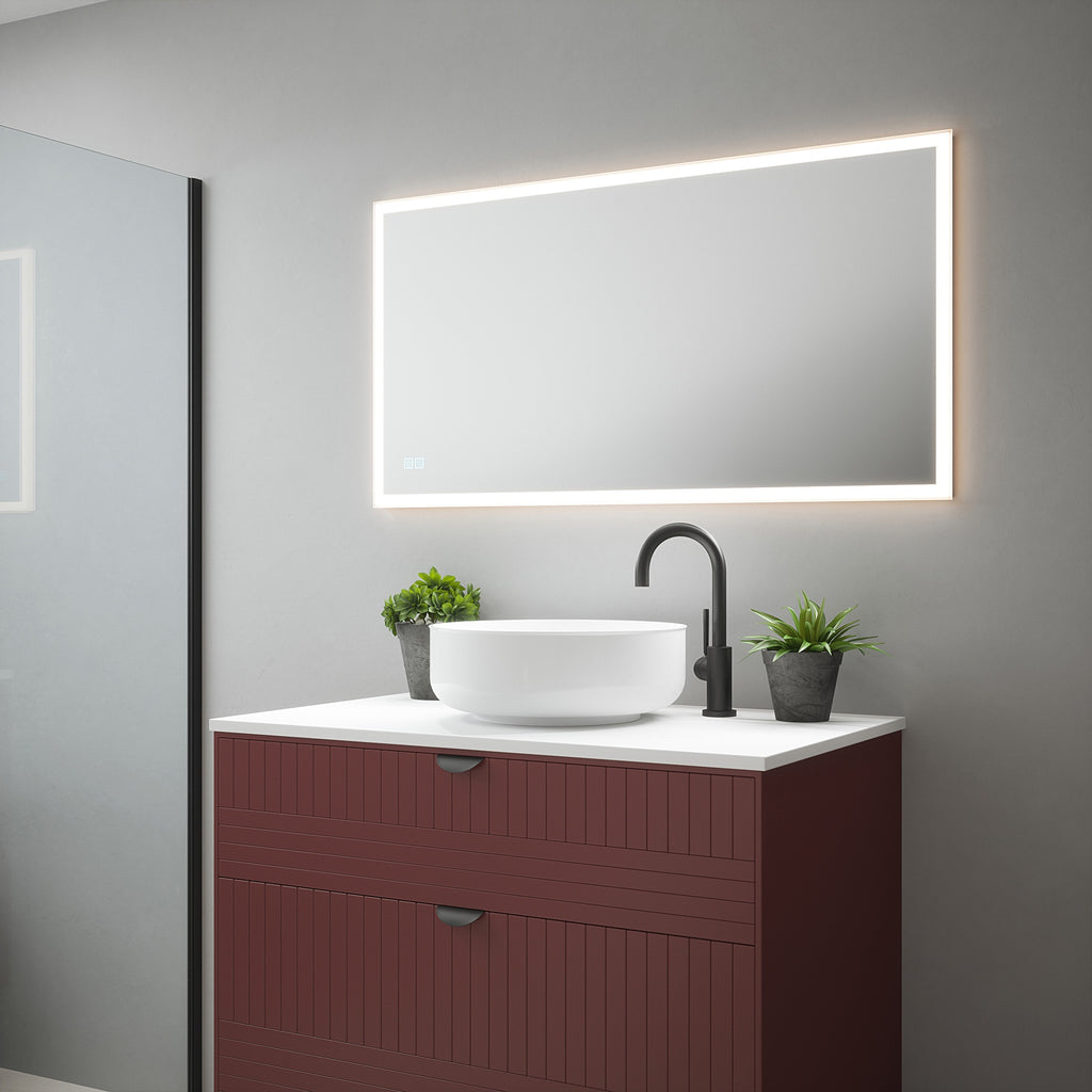 Saturn 1 Tunable LED Illuminated Bathroom Mirror - 1150x600mm, Dimmable, IP44, with Demister