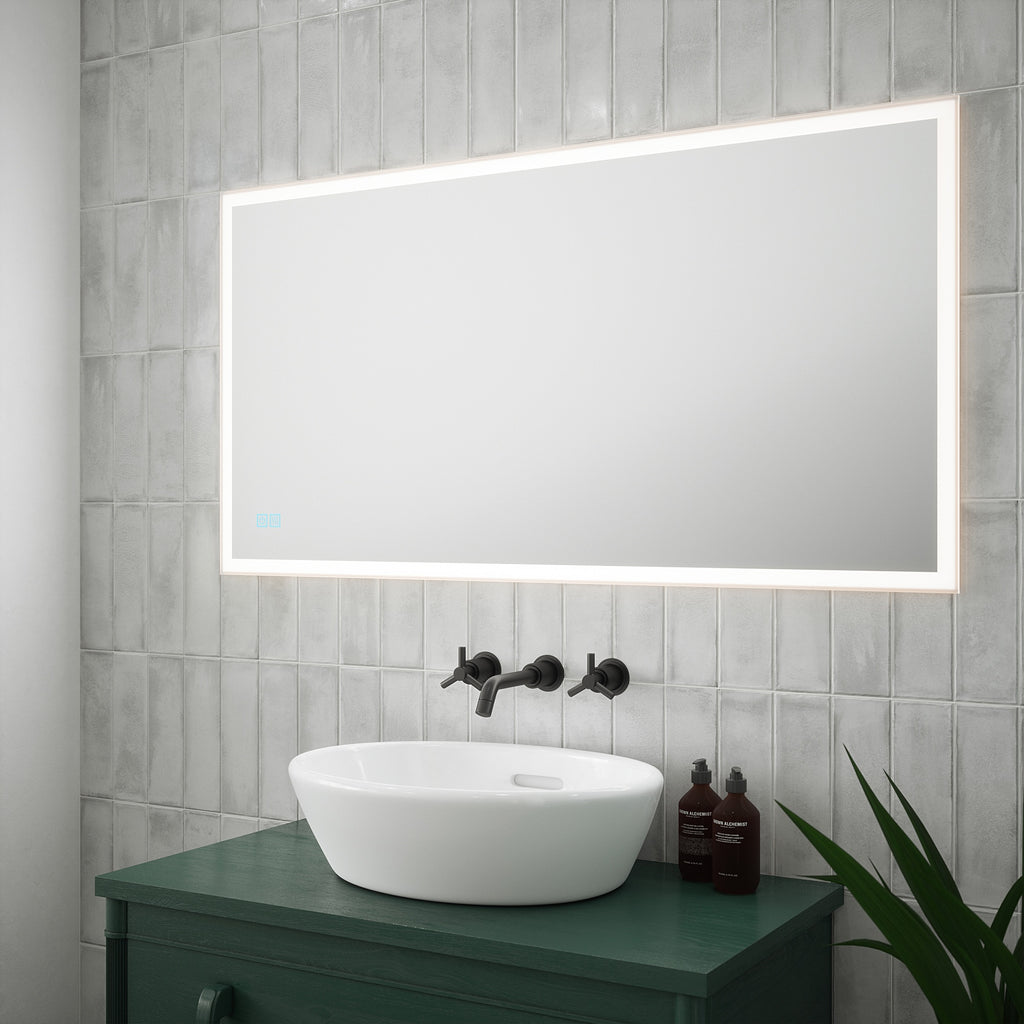 Saturn 1 Tunable LED Illuminated Bathroom Mirror - 1150x600mm, Dimmable, IP44, with Demister