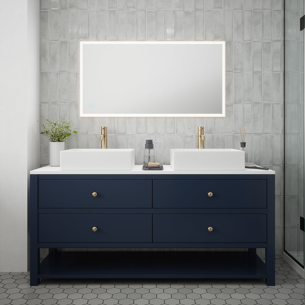 Saturn 1 Tunable LED Illuminated Bathroom Mirror - 1150x600mm, Dimmable, IP44, with Demister